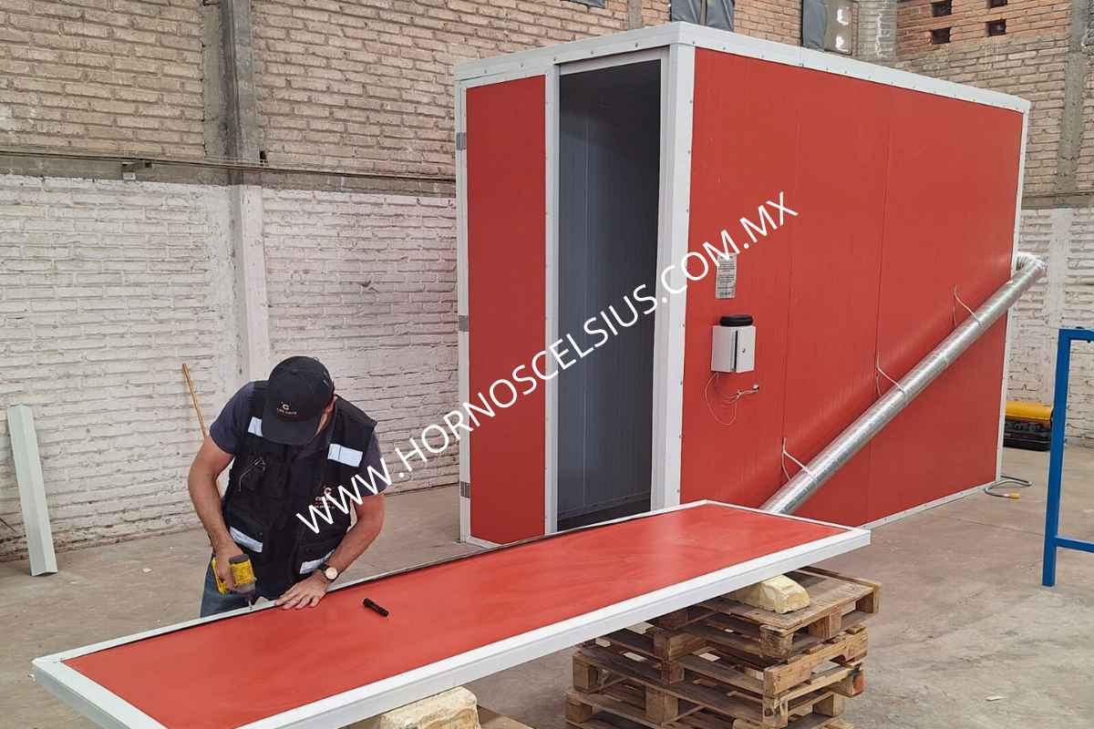 Horno rojo para tarimas